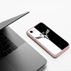 Чехол iPhone 7/8 матовый WALHALLA TEAM BLACK WHITE STYLE TOKYO REVENGERS, цвет: 3D-светло-розовый — фото 2