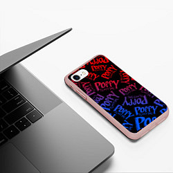 Чехол iPhone 7/8 матовый POPPY PLAYTIME LOGO NEON, ХАГИ ВАГИ, цвет: 3D-светло-розовый — фото 2