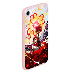 Чехол iPhone 7/8 матовый Кли с крыльями при взрыве Genshin Impact, цвет: 3D-светло-розовый — фото 2