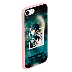 Чехол iPhone 7/8 матовый Сяо Xiao, Genshin Impact Геншин импакт, цвет: 3D-светло-розовый — фото 2
