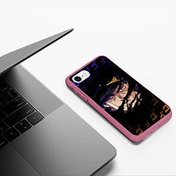 Чехол iPhone 7/8 матовый JOJOS BIZARRE ADVENTURE ЛИЦО ГЕРОЯ, цвет: 3D-малиновый — фото 2