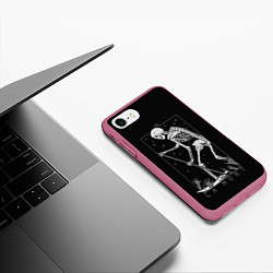 Чехол iPhone 7/8 матовый Жнец La Mort, цвет: 3D-малиновый — фото 2