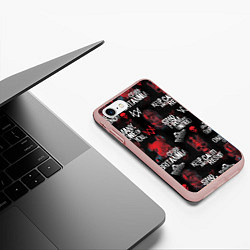 Чехол iPhone 7/8 матовый WATCH DOGS LEGION REVOLUTION PATTERN, цвет: 3D-светло-розовый — фото 2
