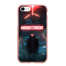 Чехол iPhone 7/8 матовый Smash Into Pieces Big Bang Neon man, цвет: 3D-светло-розовый