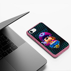 Чехол iPhone 7/8 матовый Генерал Гавс BRAWL STARS, цвет: 3D-малиновый — фото 2