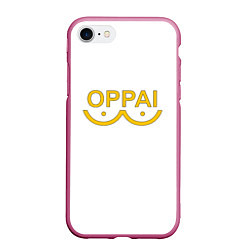 Чехол iPhone 7/8 матовый OPPAI LOGO ONE-PUNCH MAN, цвет: 3D-малиновый