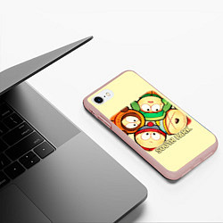 Чехол iPhone 7/8 матовый Персонажи Южный парк South Park, цвет: 3D-светло-розовый — фото 2