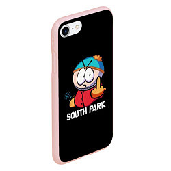 Чехол iPhone 7/8 матовый Южный парк Эрик South Park, цвет: 3D-светло-розовый — фото 2