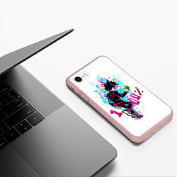 Чехол iPhone 7/8 матовый Моб Психо 100 процентов, цвет: 3D-светло-розовый — фото 2