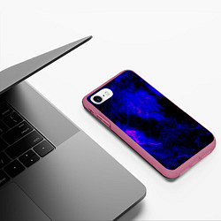 Чехол iPhone 7/8 матовый Purple Tie-Dye, цвет: 3D-малиновый — фото 2