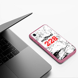 Чехол iPhone 7/8 матовый 228 - Гранж, цвет: 3D-малиновый — фото 2