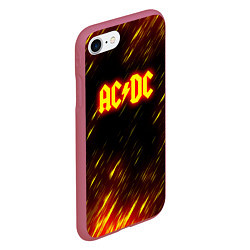 Чехол iPhone 7/8 матовый ACDC Neon, цвет: 3D-малиновый — фото 2