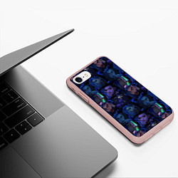 Чехол iPhone 7/8 матовый LEAGUE Of LEGENDS - JINX, цвет: 3D-светло-розовый — фото 2