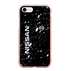 Чехол iPhone 7/8 матовый Nissan qashqai, цвет: 3D-светло-розовый