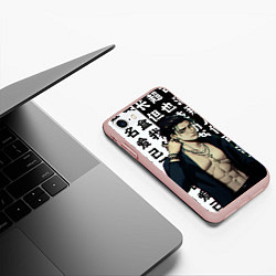 Чехол iPhone 7/8 матовый Эрен Йегер , что за мужчина Атака титанов, цвет: 3D-светло-розовый — фото 2