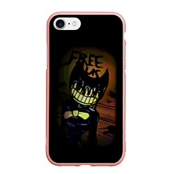 Чехол iPhone 7/8 матовый Бенди Bendy And The Ink Machine, цвет: 3D-светло-розовый