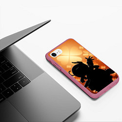 Чехол iPhone 7/8 матовый KLEE КЛИ ГЕНШИН, цвет: 3D-малиновый — фото 2