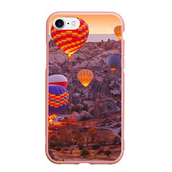 Чехол iPhone 7/8 матовый Невероятно Красивые Воздушные Шары!, цвет: 3D-светло-розовый
