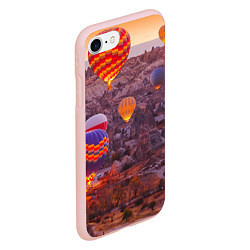 Чехол iPhone 7/8 матовый Невероятно Красивые Воздушные Шары!, цвет: 3D-светло-розовый — фото 2