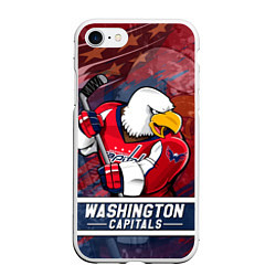 Чехол iPhone 7/8 матовый Вашингтон Кэпиталз Washington Capitals, цвет: 3D-белый