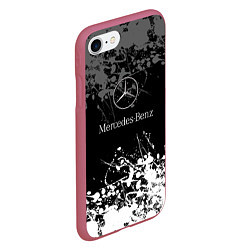 Чехол iPhone 7/8 матовый Mercedes-Benz Брызги красок, цвет: 3D-малиновый — фото 2