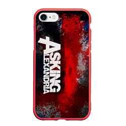 Чехол iPhone 7/8 матовый Asking Alexandria British, цвет: 3D-красный