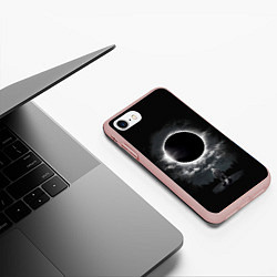 Чехол iPhone 7/8 матовый Затмение Eclipse, цвет: 3D-светло-розовый — фото 2