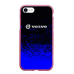 Чехол iPhone 7/8 матовый Volvo - Авто, цвет: 3D-малиновый