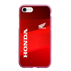 Чехол iPhone 7/8 матовый Honda - Red, цвет: 3D-малиновый