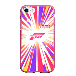 Чехол iPhone 7/8 матовый Bright Lines Forza Horizon 5, цвет: 3D-малиновый