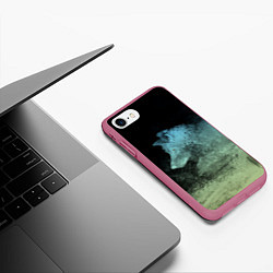 Чехол iPhone 7/8 матовый Тайга, ночное приключение, цвет: 3D-малиновый — фото 2