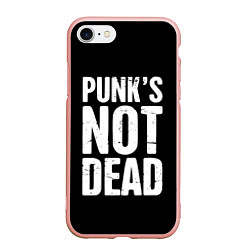 Чехол iPhone 7/8 матовый PUNKS NOT DEAD Панки Живы, цвет: 3D-светло-розовый