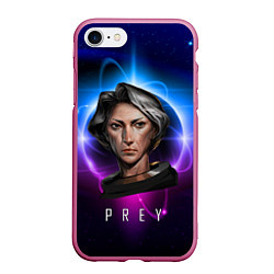 Чехол iPhone 7/8 матовый PREY GIRL PLANET, цвет: 3D-малиновый