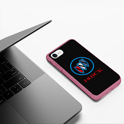 Чехол iPhone 7/8 матовый Buick Emblem Logo, цвет: 3D-малиновый — фото 2