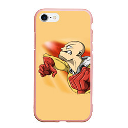 Чехол iPhone 7/8 матовый Сайтама - One Punch Man, цвет: 3D-светло-розовый