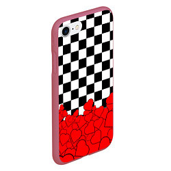 Чехол iPhone 7/8 матовый Отличная партия на любовь, цвет: 3D-малиновый — фото 2