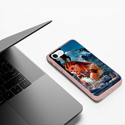 Чехол iPhone 7/8 матовый Aloy Horizon, цвет: 3D-светло-розовый — фото 2