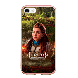 Чехол iPhone 7/8 матовый Horizon Forbidden West Aloy, цвет: 3D-светло-розовый