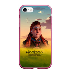 Чехол iPhone 7/8 матовый Horizon Forbidden West Aloy, цвет: 3D-малиновый