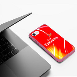 Чехол iPhone 7/8 матовый Arsenal арсенал фк, цвет: 3D-малиновый — фото 2