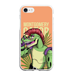 Чехол iPhone 7/8 матовый Аллигатор Монтгомери, цвет: 3D-белый