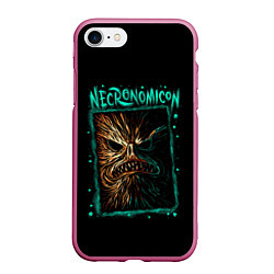 Чехол iPhone 7/8 матовый Necronomicon, цвет: 3D-малиновый