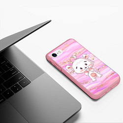 Чехол iPhone 7/8 матовый Маленький медвежонок с короной, цвет: 3D-баблгам — фото 2