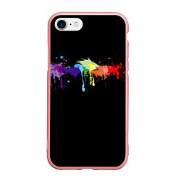 Чехол iPhone 7/8 матовый RAINBOW BLOTS, цвет: 3D-баблгам