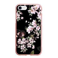 Чехол iPhone 7/8 матовый Краски весны, цвет: 3D-светло-розовый