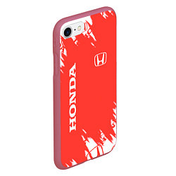 Чехол iPhone 7/8 матовый Хонда sport, цвет: 3D-малиновый — фото 2