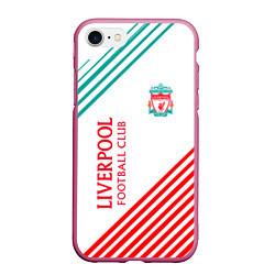 Чехол iPhone 7/8 матовый LIVERPOOL ЛИВЕРПУЛЬ, цвет: 3D-малиновый