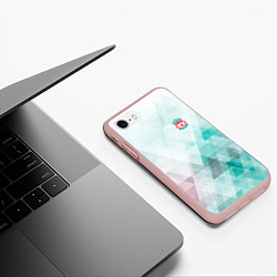 Чехол iPhone 7/8 матовый Liverpool лфк, цвет: 3D-светло-розовый — фото 2