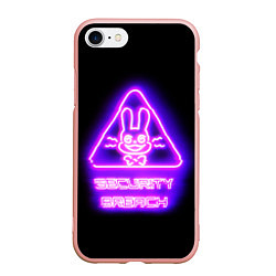Чехол iPhone 7/8 матовый Five Nights at Freddys: Security Breach логотип, цвет: 3D-светло-розовый