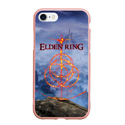 Чехол iPhone 7/8 матовый Elden Ring, Logo, цвет: 3D-светло-розовый
